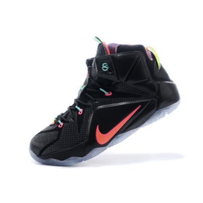 Nike Erkek Lebron 12 Siyah / Açık Mango Basketbol Ayakkabısı Türkiye - O9P8NVN3